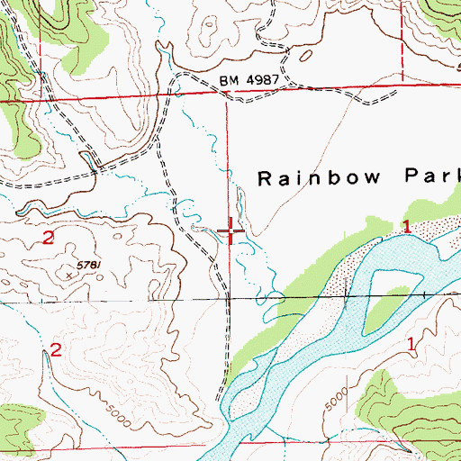 Topographic Map of Rainbow Draw, UT