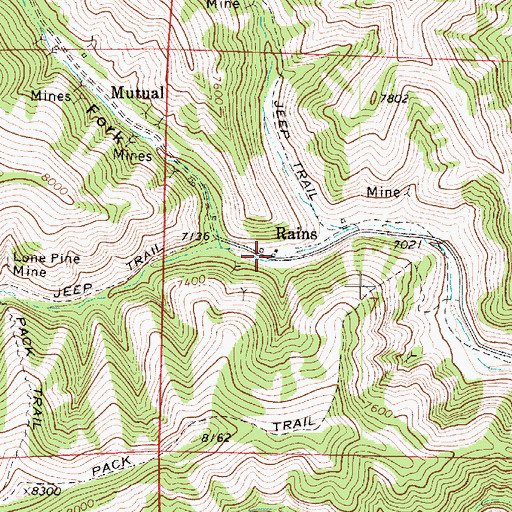 Topographic Map of Rains, UT