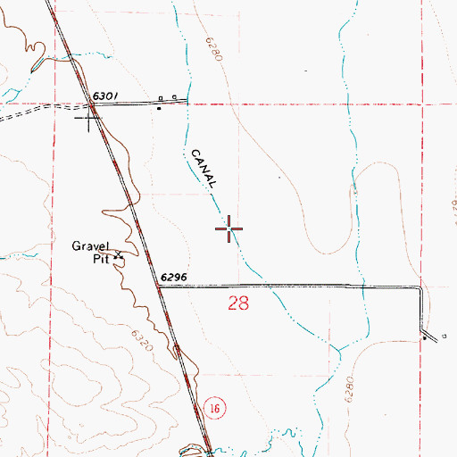 Topographic Map of Randolph Woodruff Canal, UT