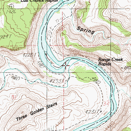 Topographic Map of Range Creek, UT