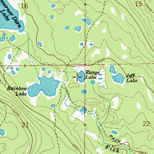 Topographic Map of Range Lake, UT