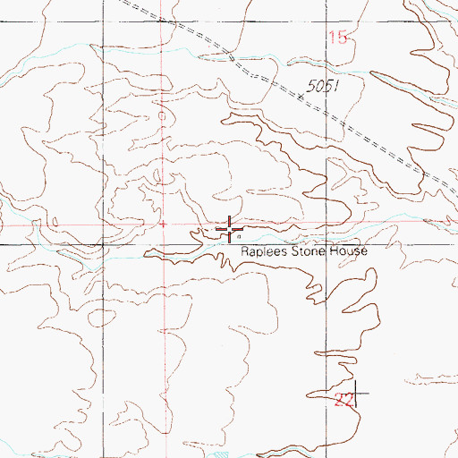 Topographic Map of Raplees Stone House, UT