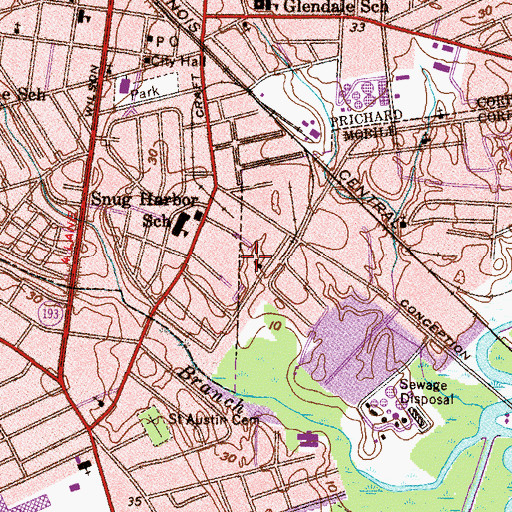 Topographic Map of Blooming Grove Missionary Baptist Church, AL
