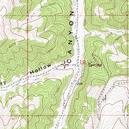 Topographic Map of Raspberry Hollow, UT