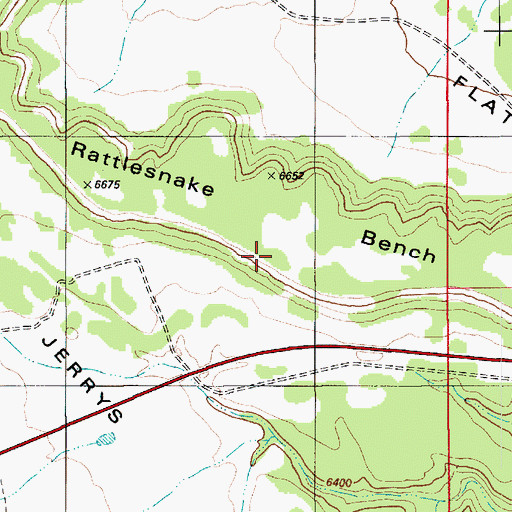 Topographic Map of Rattlesnake Bench, UT