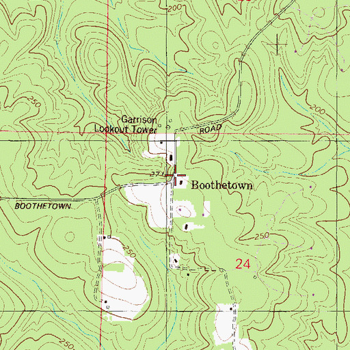 Topographic Map of Boothetown, AL