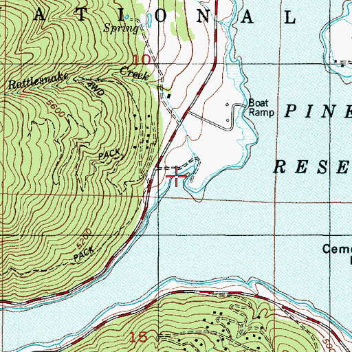 Topographic Map of Rattlesnake Creek, UT