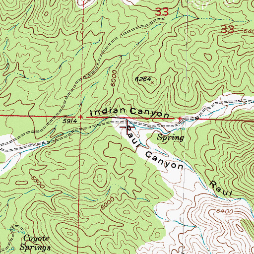 Topographic Map of Raul Canyon, UT
