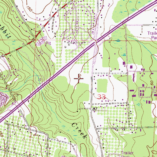 Topographic Map of Boykin Park, AL
