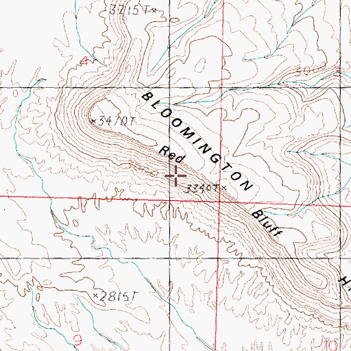 Topographic Map of Red Bluff, UT