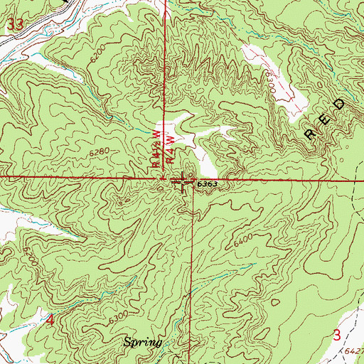 Topographic Map of Red Breaks, UT