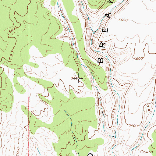 Topographic Map of Red Breaks, UT