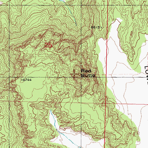 Topographic Map of Red Butte, UT