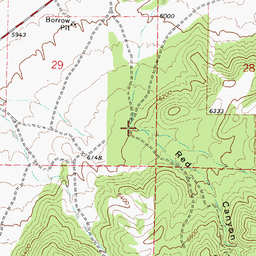 Topographic Map of Red Canyon, UT