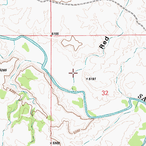 Topographic Map of Red Canyon, UT