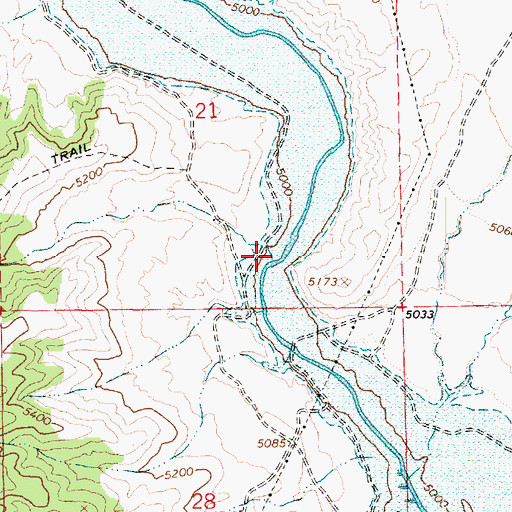 Topographic Map of Red Canyon, UT