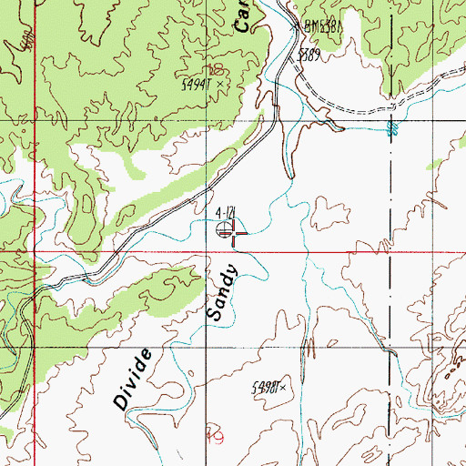 Topographic Map of Red Canyon, UT