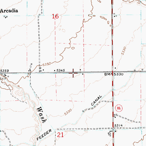 Topographic Map of Red Cap Canal, UT