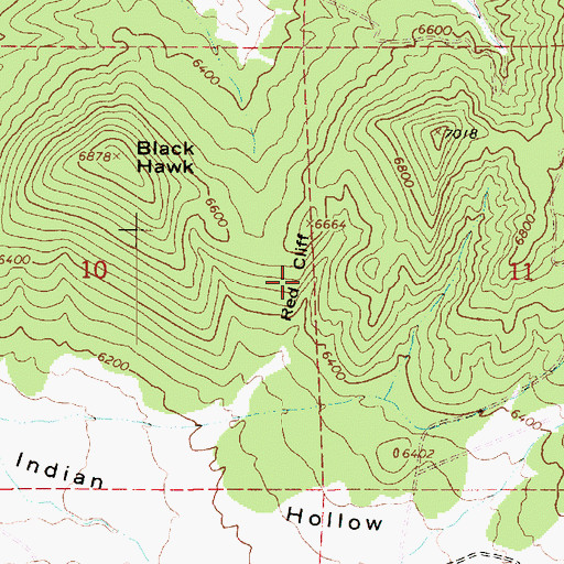 Topographic Map of Red Cliff, UT