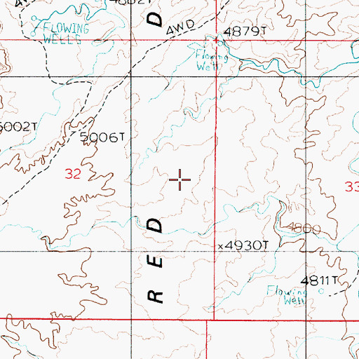 Topographic Map of Red Desert, UT