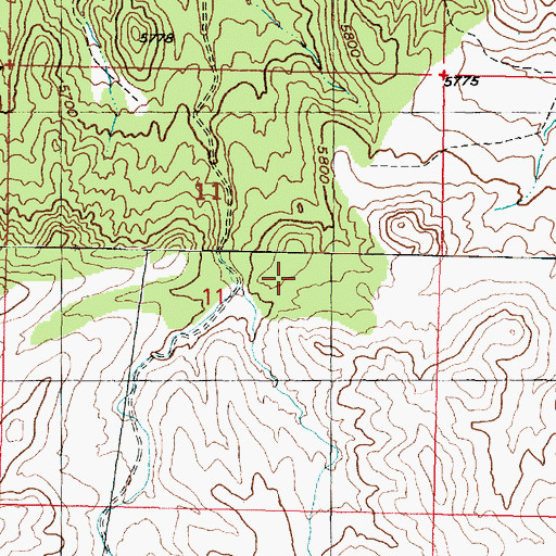 Topographic Map of Red Hill, UT