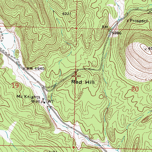 Topographic Map of Red Hill, UT