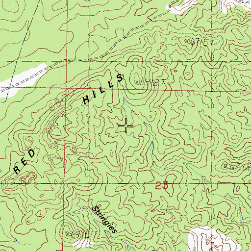 Topographic Map of Red Hills, UT