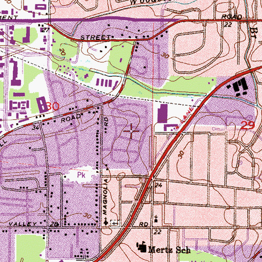 Topographic Map of Brookwood, AL