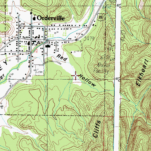 Topographic Map of Red Hollow, UT