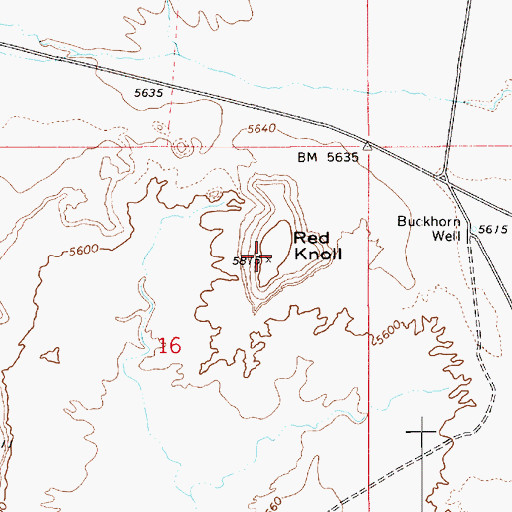 Topographic Map of Red Knoll, UT