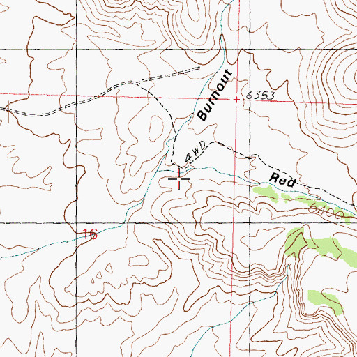 Topographic Map of Red Ledges Canyon, UT