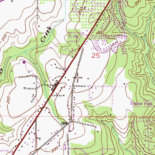 Topographic Map of Brookwood Park, AL