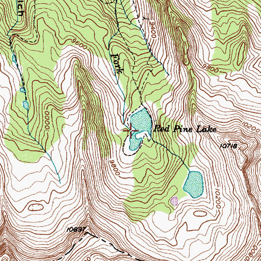 Topographic Map of Red Pine Lake, UT