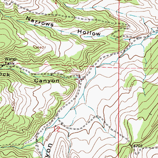 Topographic Map of Red Rock Canyon, UT