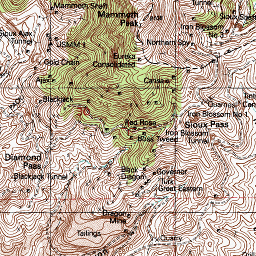 Topographic Map of Red Rose, UT