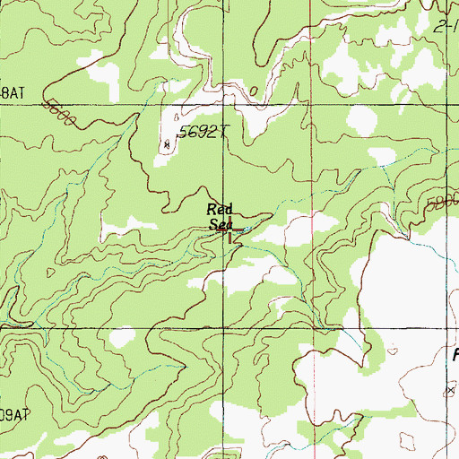 Topographic Map of Red Sea, UT