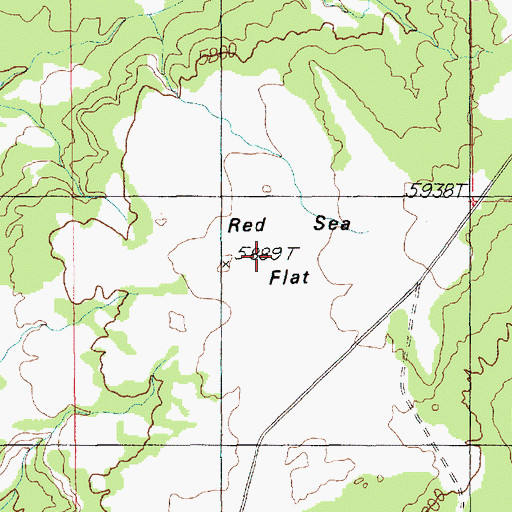 Topographic Map of Red Sea Flat, UT