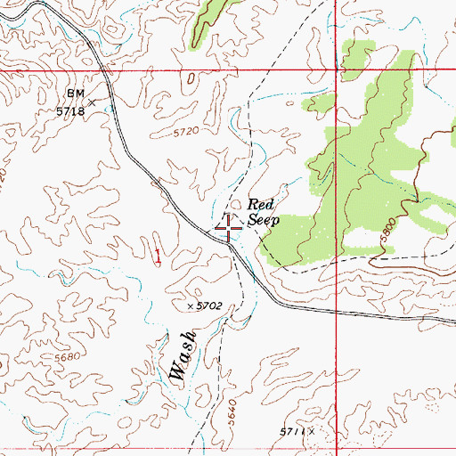 Topographic Map of Red Seep, UT