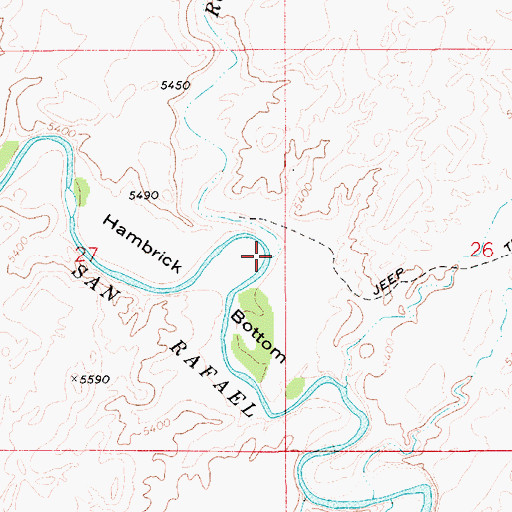 Topographic Map of Red Seep Wash, UT
