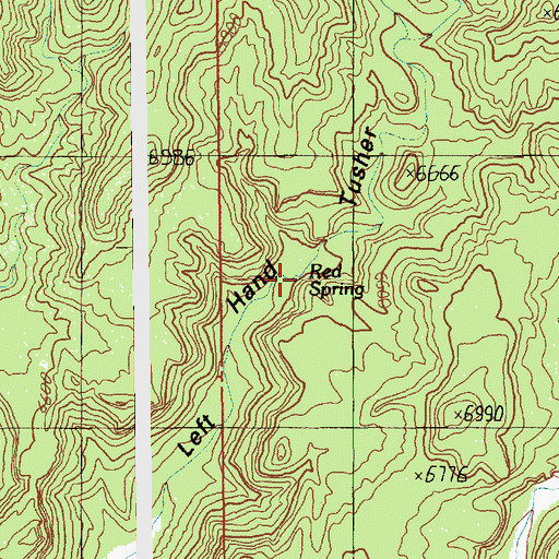 Topographic Map of Red Spring, UT
