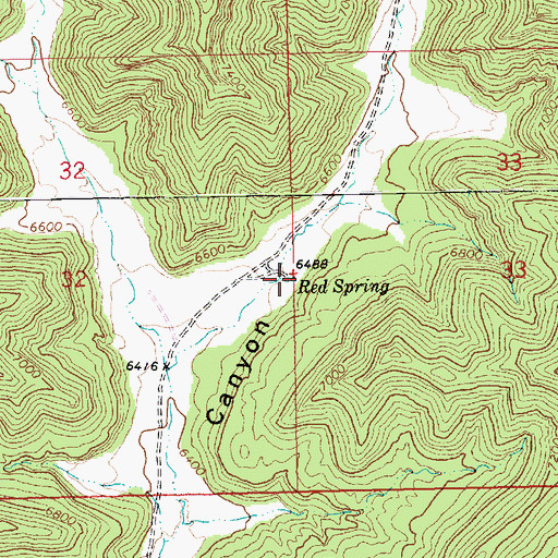 Topographic Map of Red Spring, UT