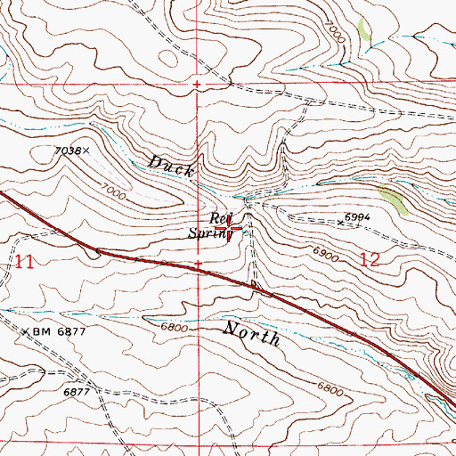 Topographic Map of Red Spring, UT
