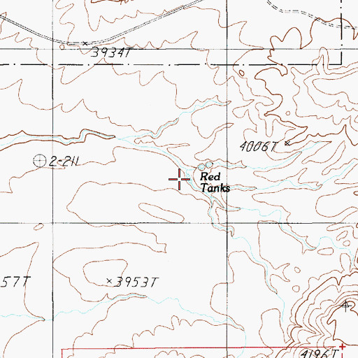 Topographic Map of Red Tanks, UT