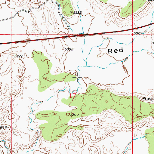 Topographic Map of Red Valley, UT