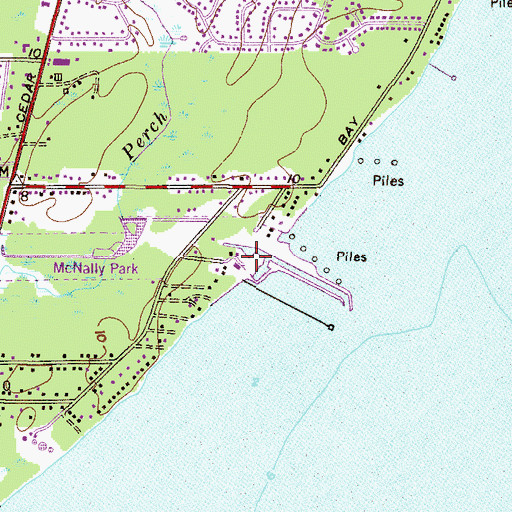 Topographic Map of Buccaneer Yacht Club, AL