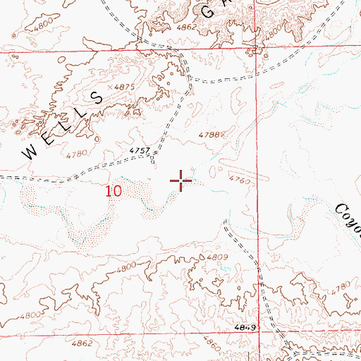 Topographic Map of Red Wash, UT