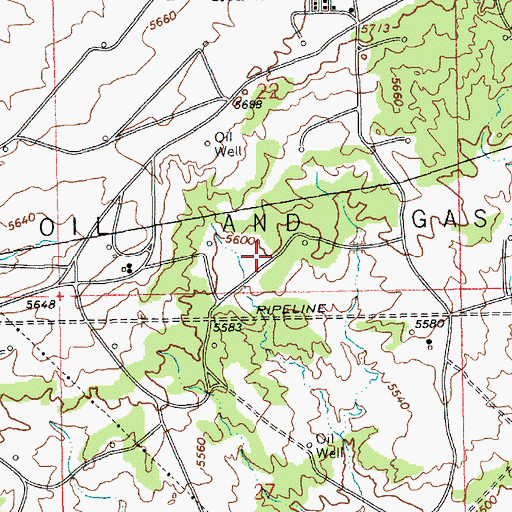 Topographic Map of Red Wash Oil and Gas Field, UT