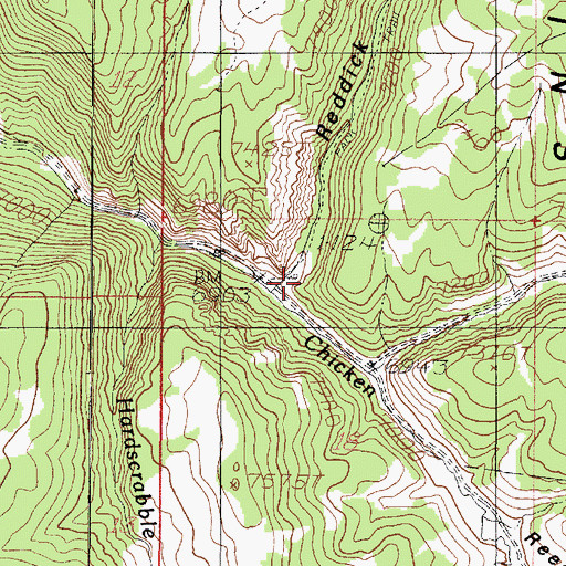 Topographic Map of Reddick Canyon, UT