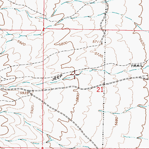Topographic Map of Redmond Canyon, UT