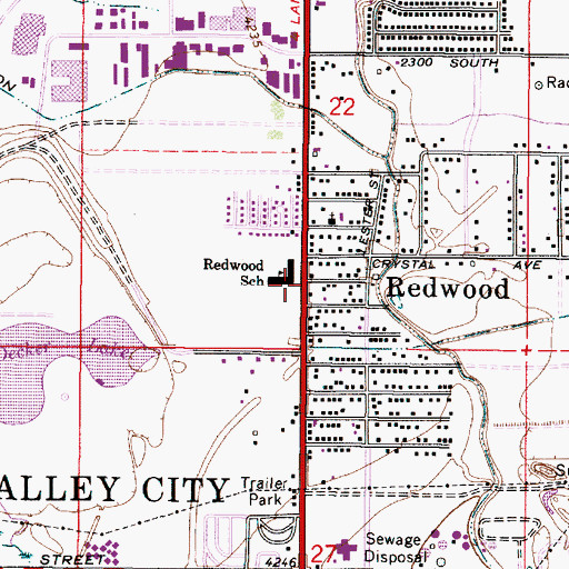 Topographic Map of Redwood, UT